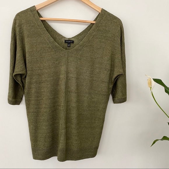 Talbots Sweaters - Talbots 💯 linen v-neck sweater